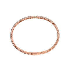 Bronzallure Tennis Memory Bracelet with Cubic Zirconia -