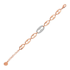 Bronzallure Maxi Marina Link and Cubic Zirconia Pavé Bracelet WSBZ02569.WR