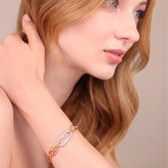 Bronzallure Maxi Marina Link and Cubic Zirconia Pavé Bracelet WSBZ02569.WR