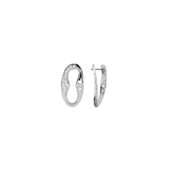 Orecchini Bronzallure Glow Maxi Maglia Marina con Pavé di Cubic Zirconia WSBZ02570W.WR