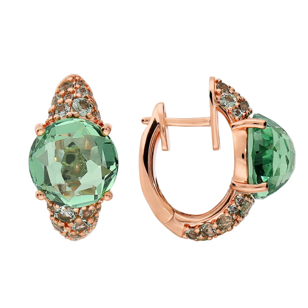 Orecchini a Cerchio con Pavé Misto e Prisma Gem WSBZ02610.DE
