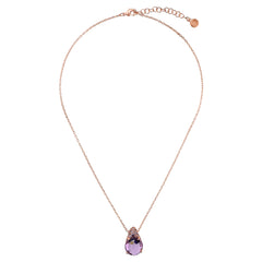 Collana Bronzallure con Ciondolo in Pavé Misto e Prisma Gem -