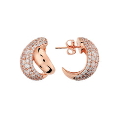 Bronzallure Cubic Zirconia Pavé Intertwined Earrings -