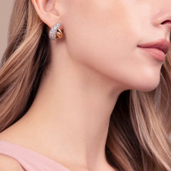 Bronzallure Cubic Zirconia Pavé Intertwined Earrings -