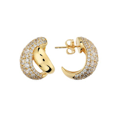 Bronzallure Cubic Zirconia Pavé Intertwined Earrings -