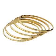 Bracciale Etrusca Set 5 Bangle Lucidi e Martellati WSET00951.YG