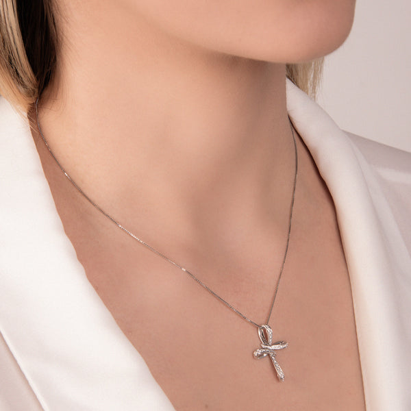 Collana Mirco Visconti con Croce Pendente con diamanti MV23/10