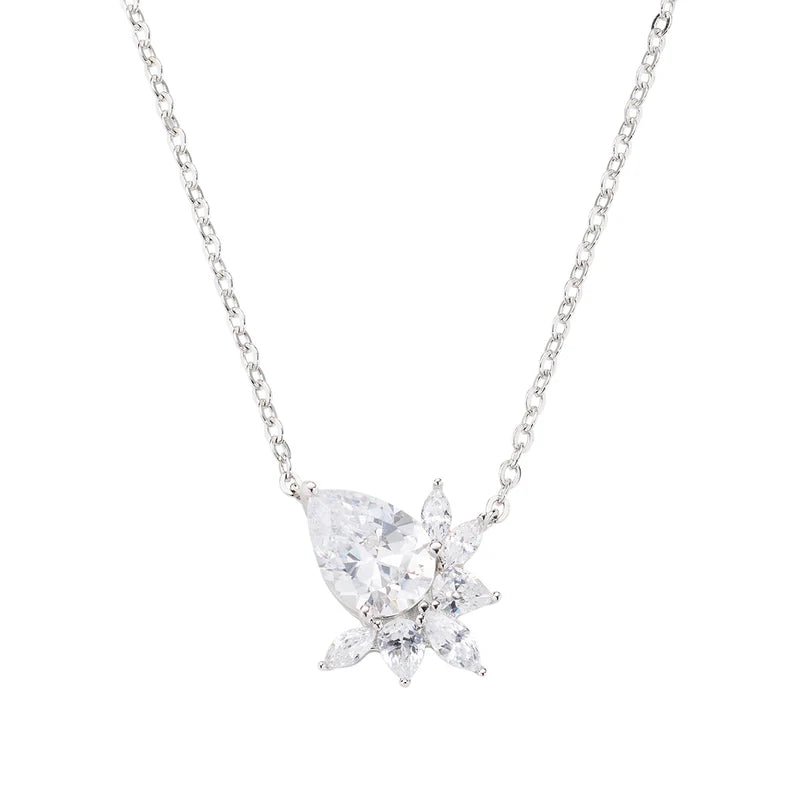 Stardust Necklace with White Zircons