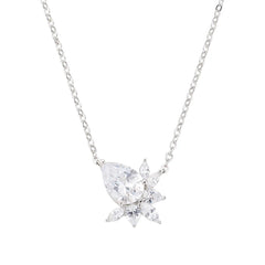 Stardust Necklace with White Zircons