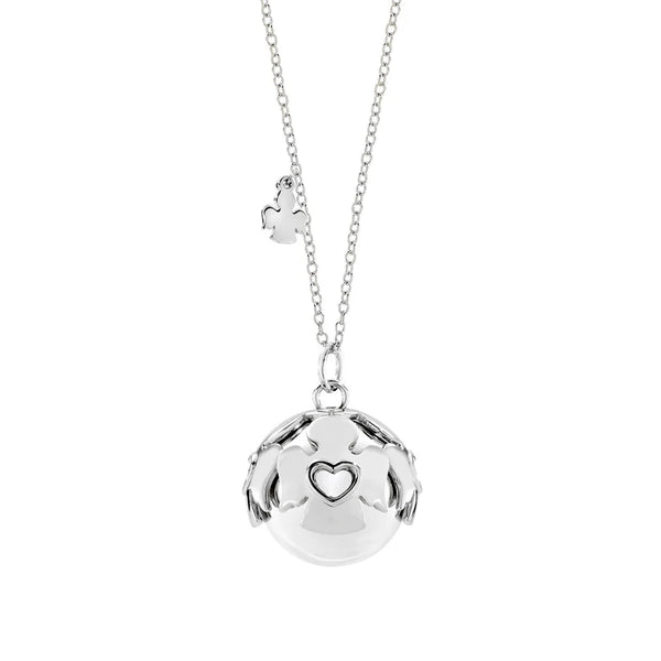 Collana Amen Chiama Angeli in Acciaio e Rodio -