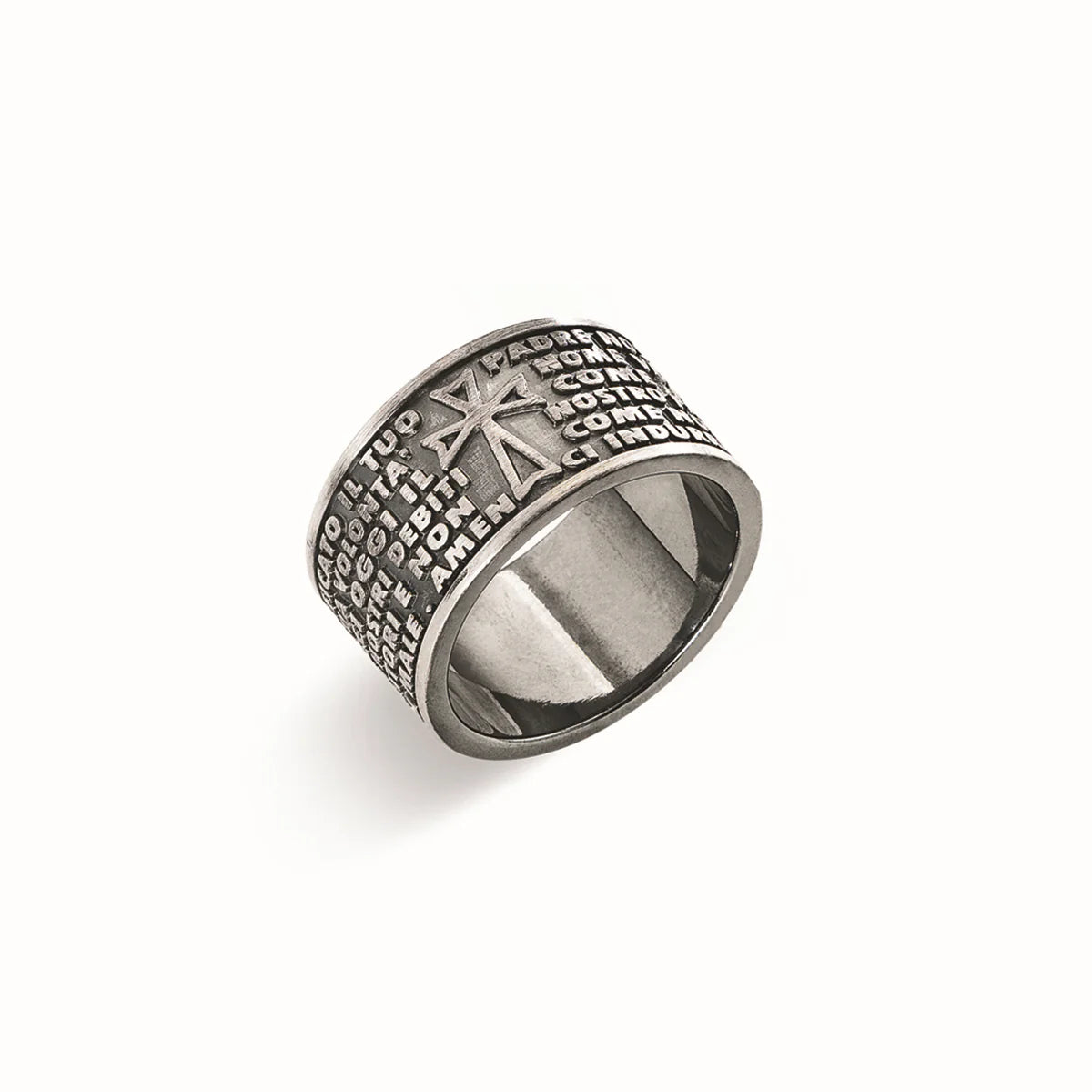 Amén Anillo Padre Nuestro Bruñido