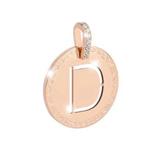 Rebecca Charm My Alphabet Initial Large Letter D Rose with Zirconia