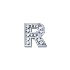 Charm Elements Lettera R in Oro Bianco e Diamanti 0,02 ct DCHF3319R.002