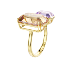 Anillo abierto Swarovski Millenia con baño de oro amarillo