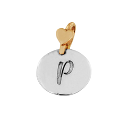 Dodo Mariani Initial Charm in Silver and 9K Yellow or Rose Gold