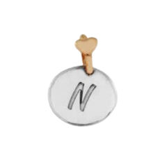 Dodo Mariani Initial Charm in Silver and 9K Yellow or Rose Gold