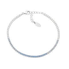 Amen Tennis Mania Bracelet with Degradé Green Zircons BTDEBVE16