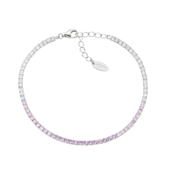 Amen Tennis Mania Bracelet with Degradé Green Zircons BTDEBVE16