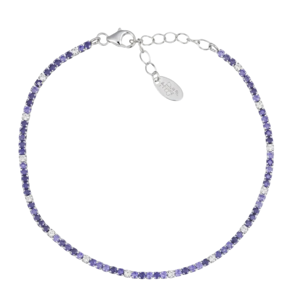 Bracciale Amen Tennis Mania Con Zirconi Colorati E Bianchi BT1B