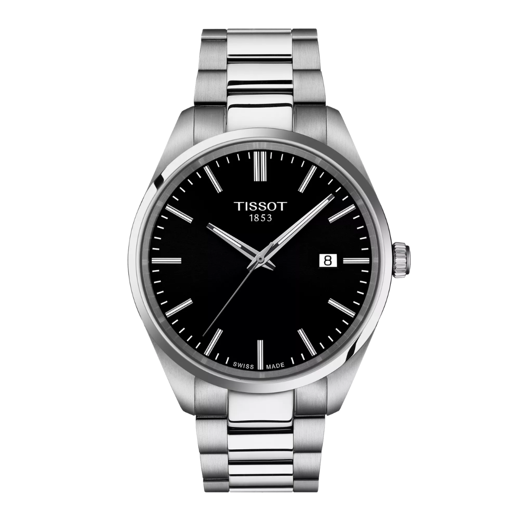 Orologio Tissot Da Uomo PR 100 Con Quadrante Nero E Indici Full Lumè T1504101105100