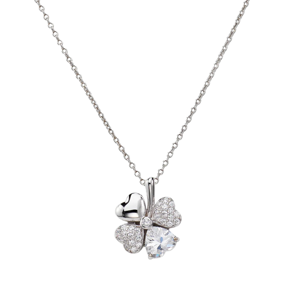 Collana Amen Con Quadricuore Di Zirconi Bianchi E Colorati CLPQUB