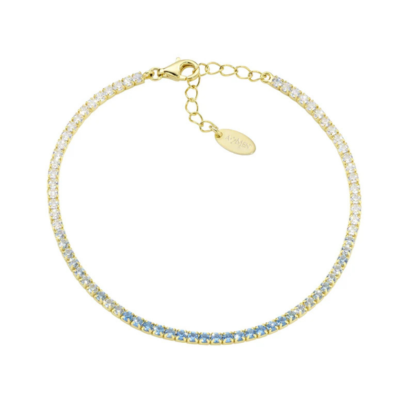 Bracciale Amen Tennis Mania Dorato Con Zirconi Degradè BTDEG