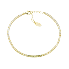 Amen Tennis Mania Gold Bracelet with Orange Zirconia