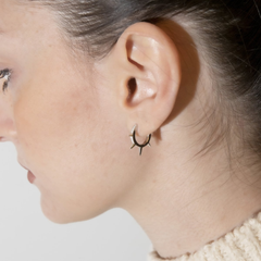 Nove25 Single Hoop Multispike Earring with Cubic Zirconia