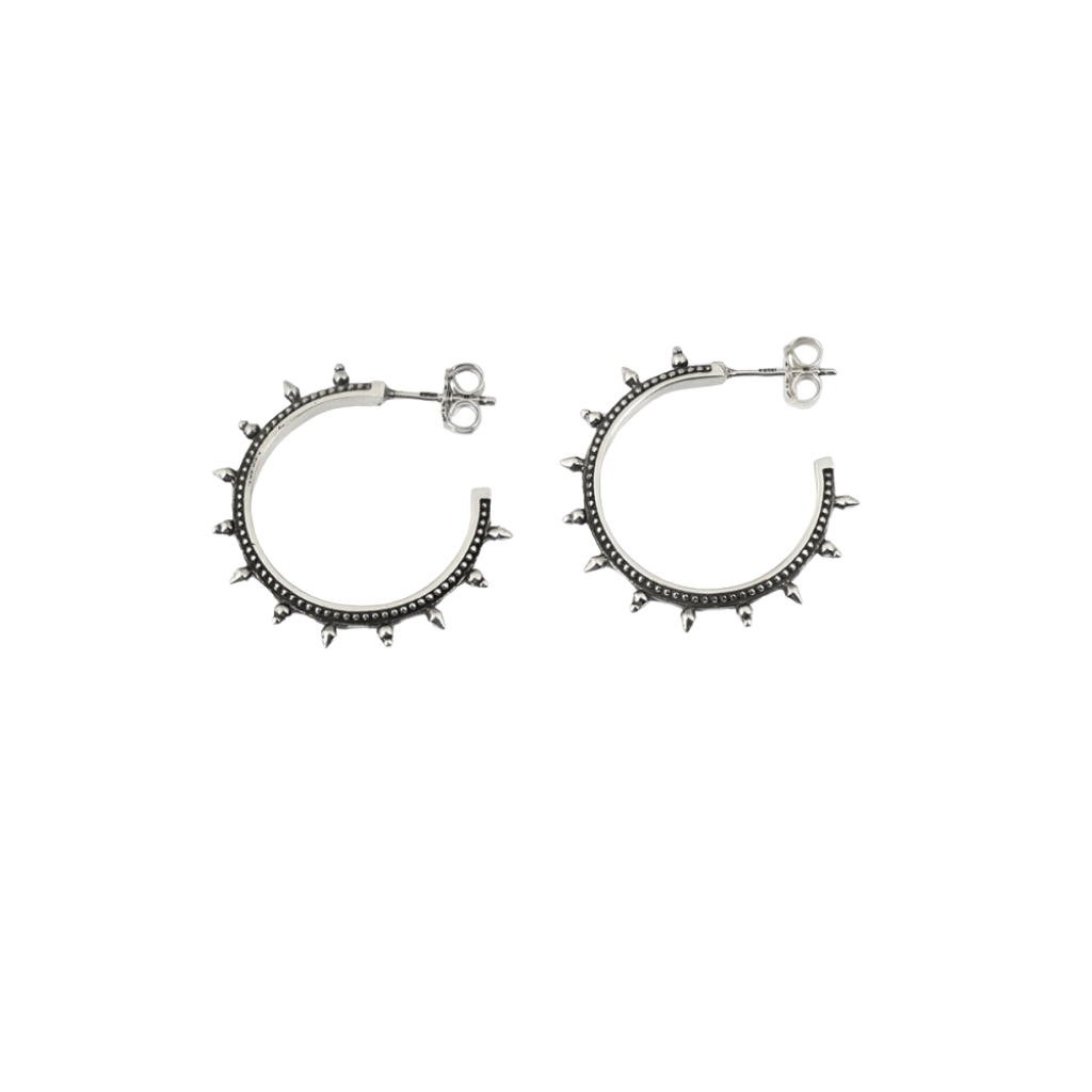 Nove25 Ethnic Medium Hoop Pair Earrings
