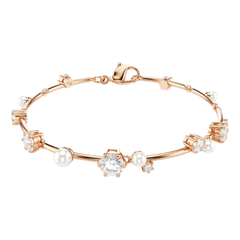 Bracciale Swarovski Tennis Constella Crystal Pearl Placcato Oro Rosa 5729505