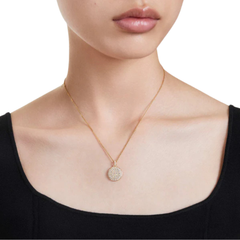 Collar Swarovski Meteor con pavé de cristales en aleación bañada en oro amarillo 