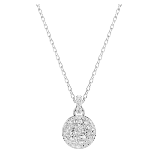 Collar con colgante de meteorito de Swarovski con pavé de cristal en aleación de rodio blanco