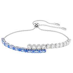 Pulsera Swarovski Matrix Contrariè con piedras azules y blancas, ajustable