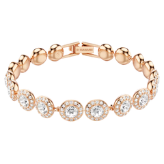 Swarovski Angelic Bracelet with Round White Stones in Rose Gold Plated Alloy