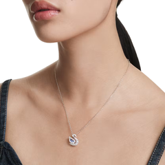 Collar con colgante de cisne Swarovski Cisne azul