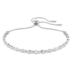 Swarovski Subtle Trilogy Bracelet with White Stones and Sliding Clasp