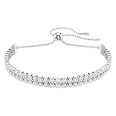 Pulsera de tenis ajustable de dos vueltas con matriz Swarovski