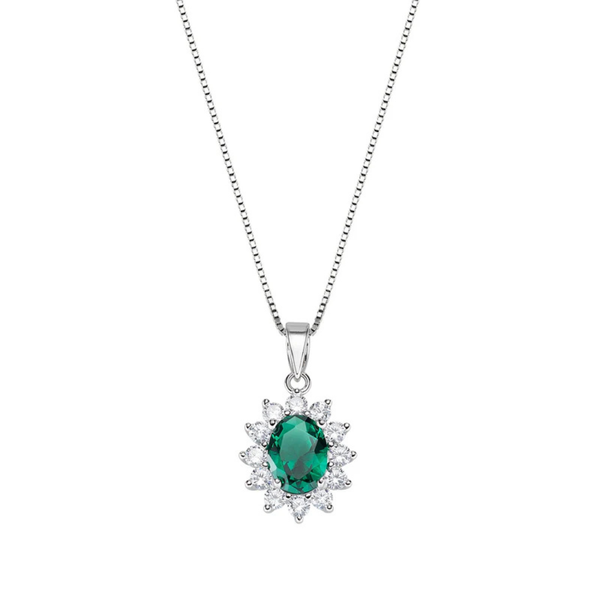 Collana Amen Royal Lady Con Zircone Bianco E Colorato CLLDGBB