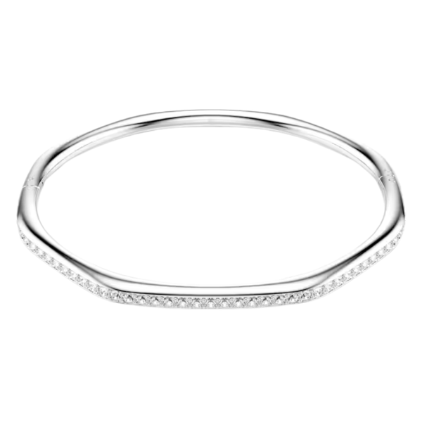 Swarovski Dextera Octagonal Rhodium-Plated Rigid Bracelet