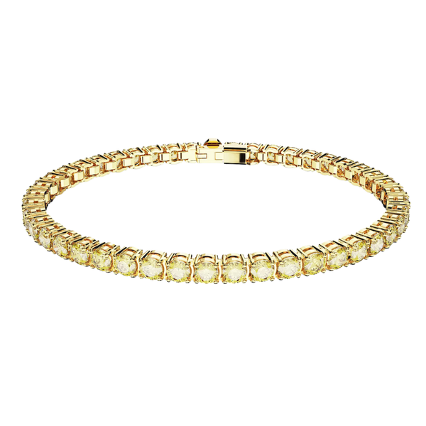Bracciale Swarovski Tennis Matrix Placcato Oro Giallo Pietre Gialle 5648933