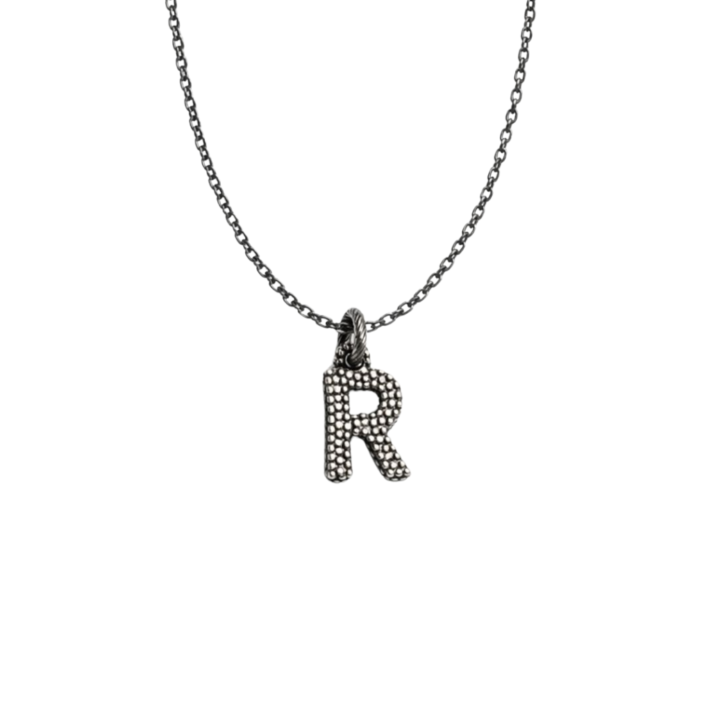Nove25 Initial R Dotted Necklace