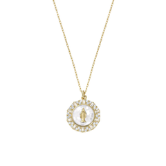 Amen Gold-Plated Necklace Sweet Miraculous White CLMISMMOGBBZ