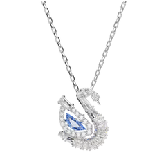 Collar con colgante de cisne Swarovski Cisne azul