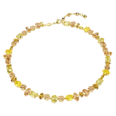 Collar Swarovski Gema Tennis bañado en oro amarillo
