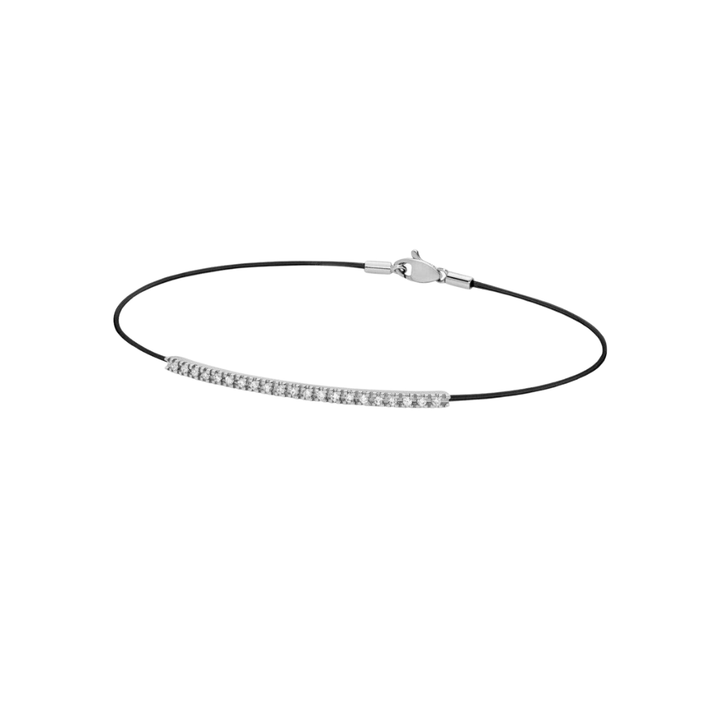 Pulsera Paddel para mujer en oro, nailon y diamantes