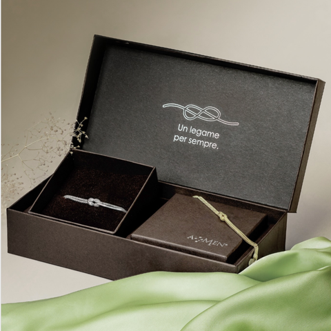 Bracciale Amen Nodo D'Amore Argentato