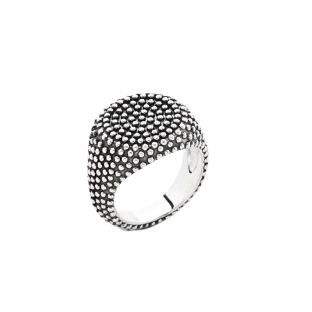 Nove25 Chevalier Round Dotted Ring