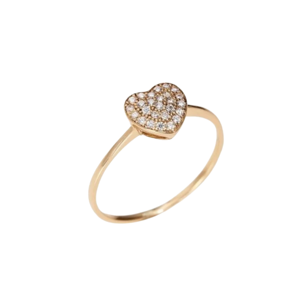 Anello Amen In Argento Con Cuore Pavè RH