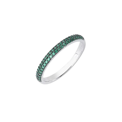 Anillo Amén con circonitas verdes
