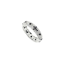 Amen Rosary Ring with Green Pavé Zircons